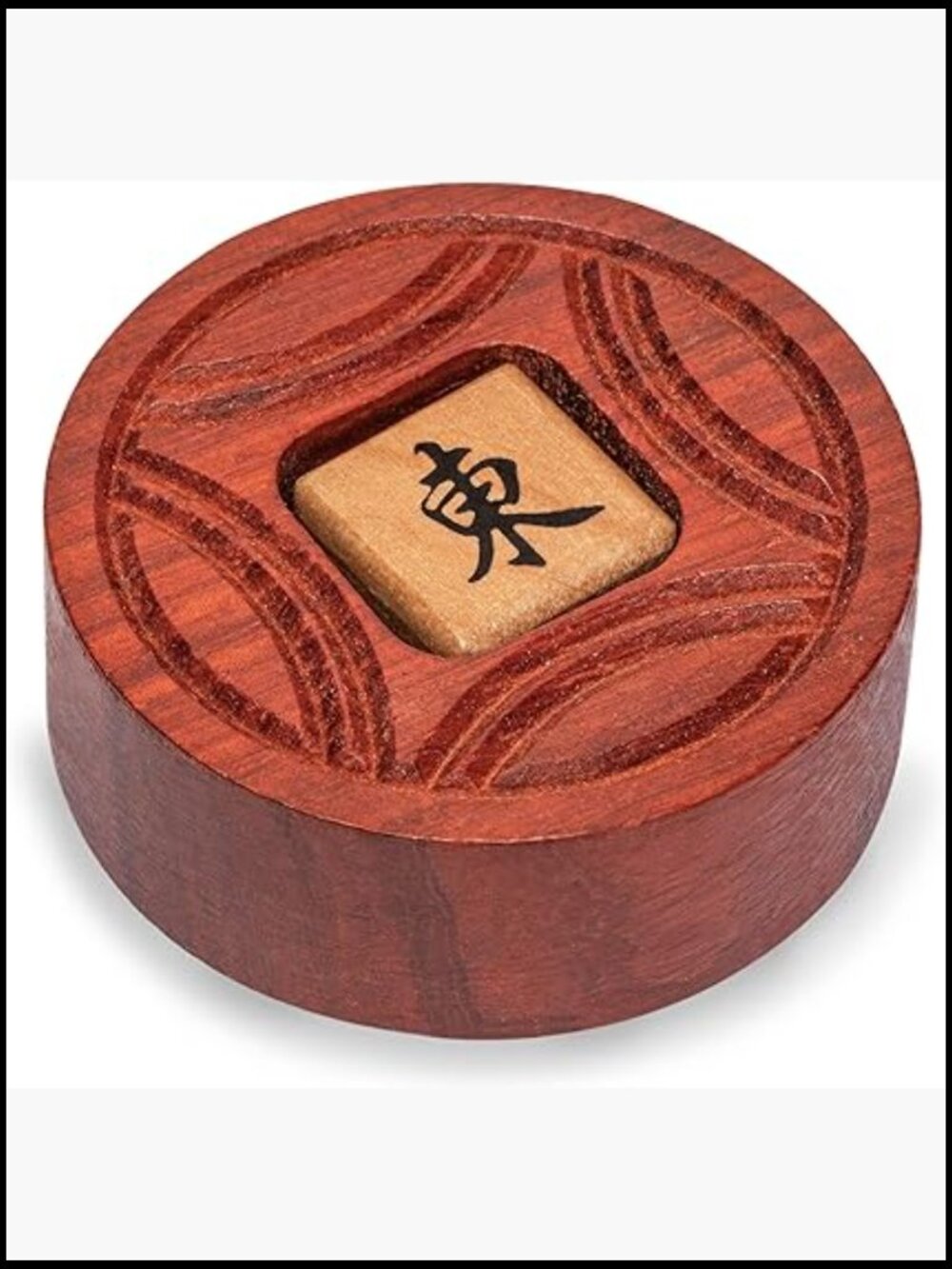 Wooden Mahjong Wind Indicator & Bettor Classic Game Accessory Tile